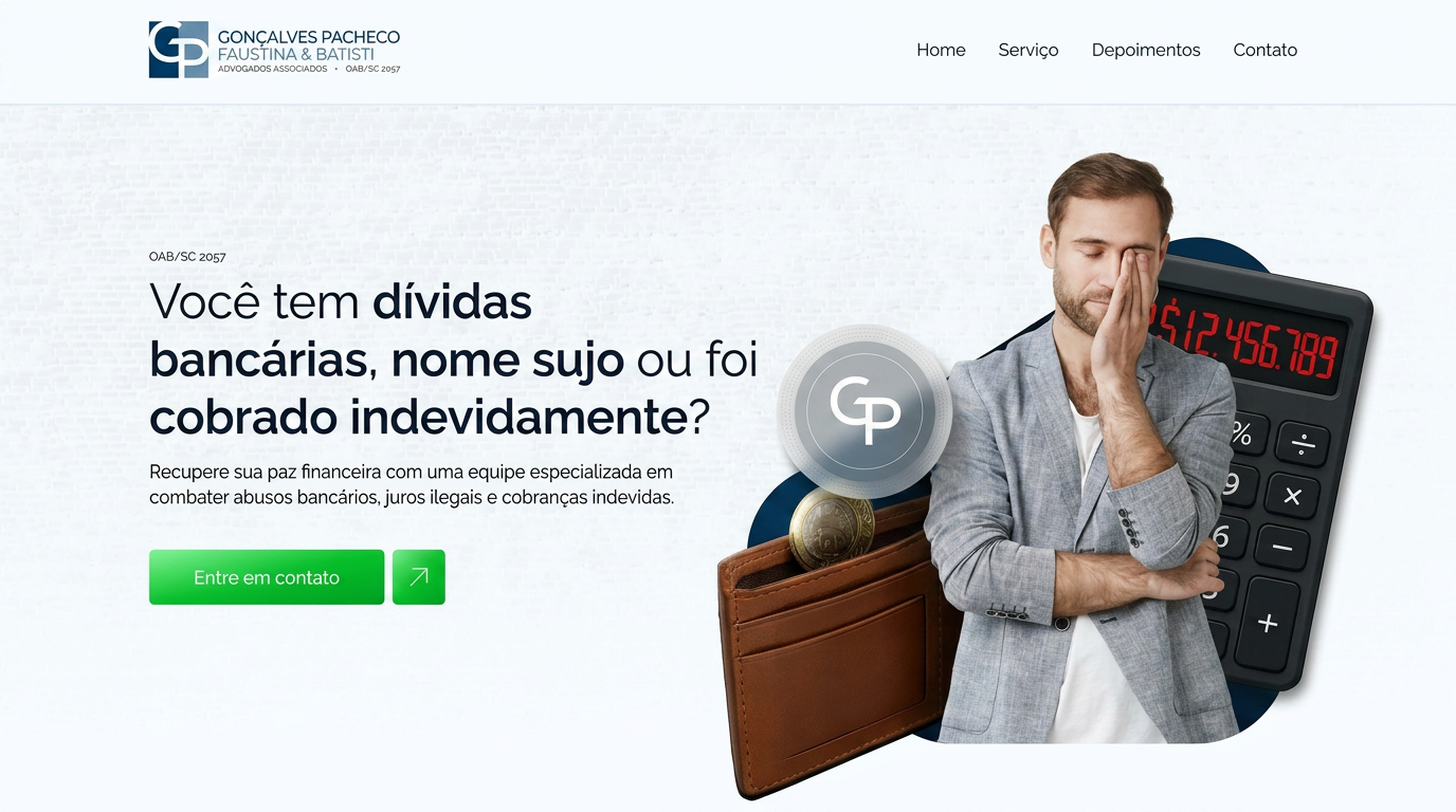 Exemplo de site premium — Gonçalves Pacheco Faustina & Batisti