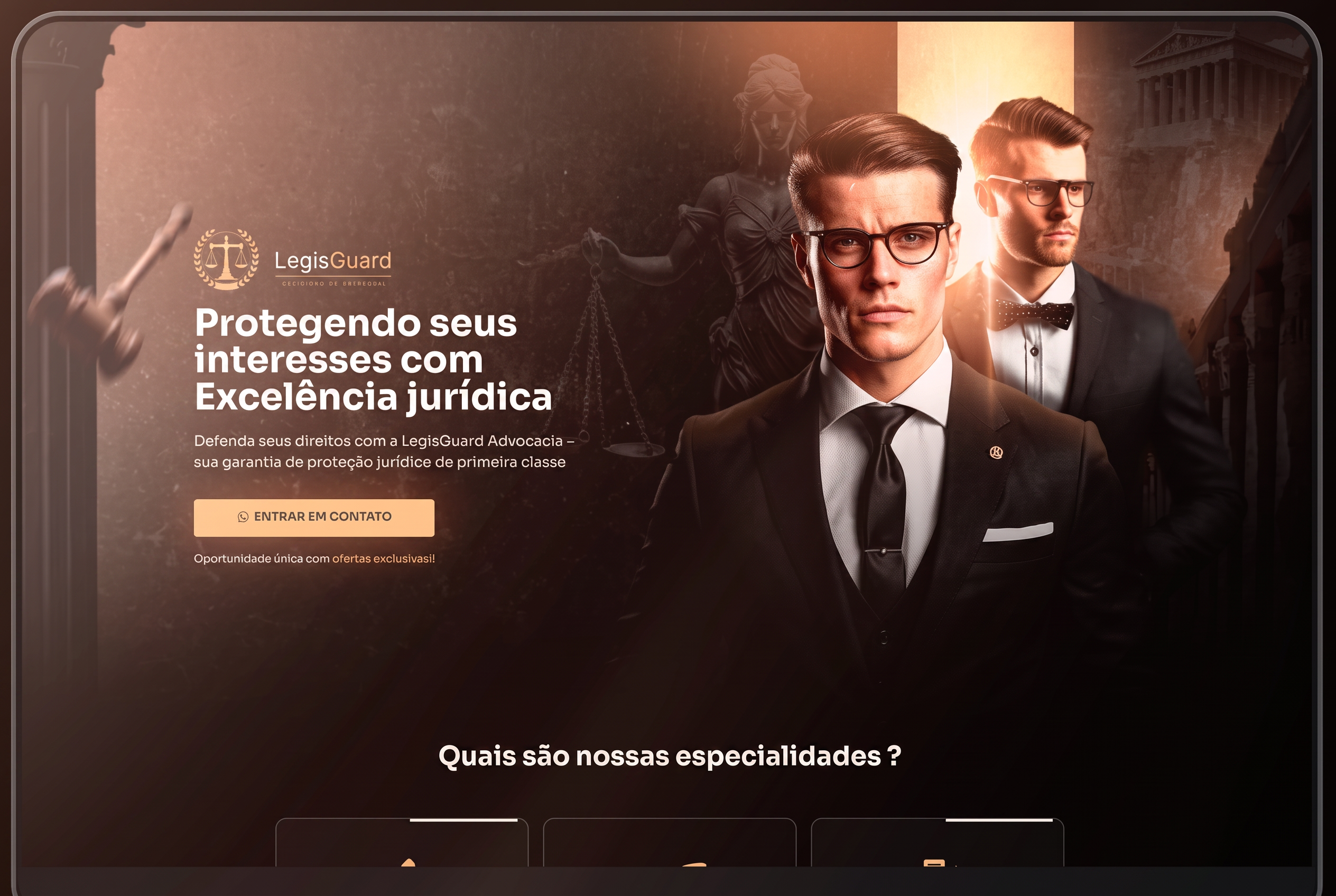 Exemplo de site premium — LegisGuard Advocacia