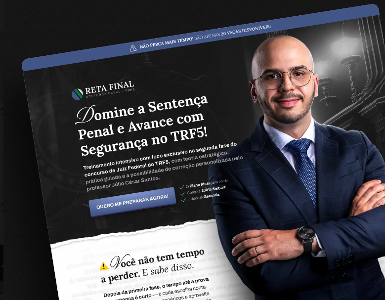 Exemplo de site premium — Reta Final TRF5