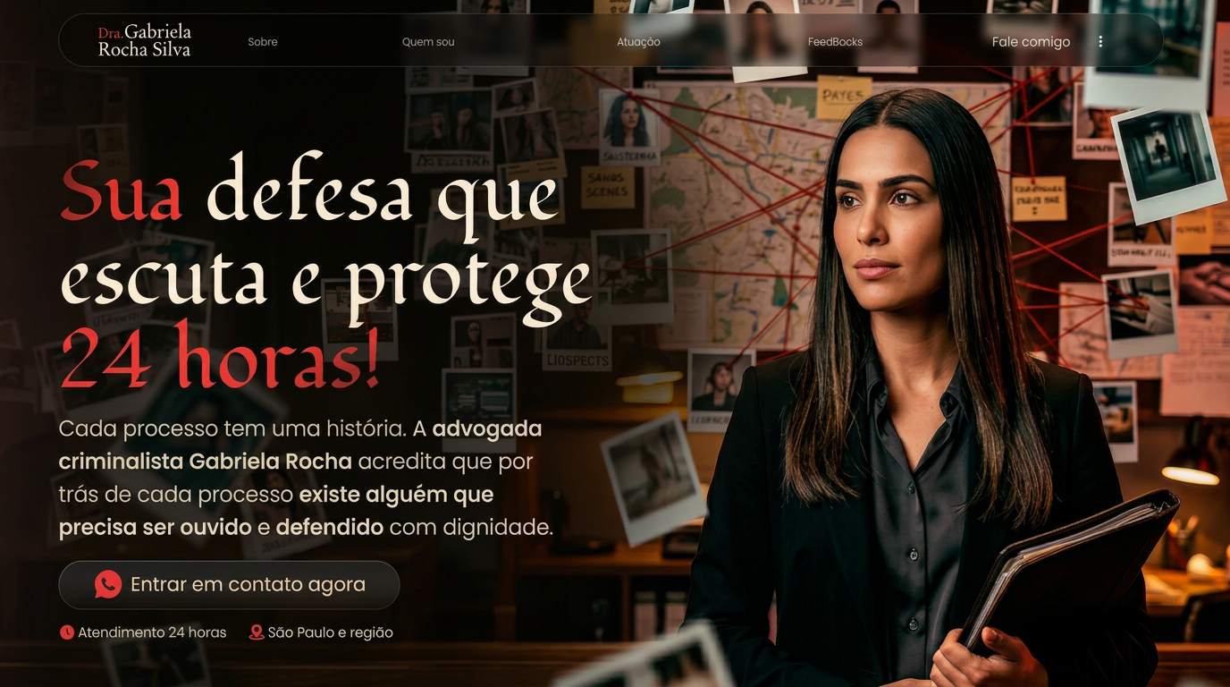 Exemplo de site premium — Dra. Gabriela Rocha — Criminalista
